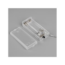 УЦЕНКА Гирлянда «Нить» 2 м с насадками «Белый фонарик», IP20, прозрачная нить, 10 LED, от батареек AAх2, свечение тёплое белое