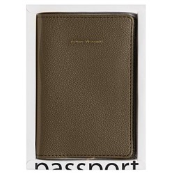 Обложка для паспорта оливковый,кожзам 3-619/07 Bruno Visconti