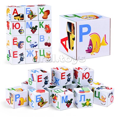 Кубики обучающие "Азбука в картинках"