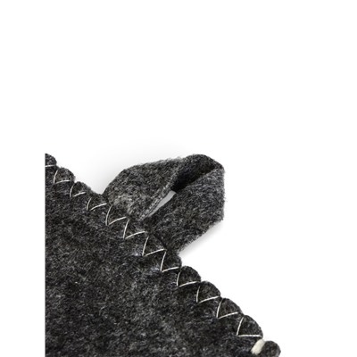 Набор для бани «Буденовец», 3 предмета: шапка, коврик, рукавица, серый, «Добропаровъ»