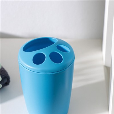 Подставка для зубных щёток Aqua, цвет голубая лагуна