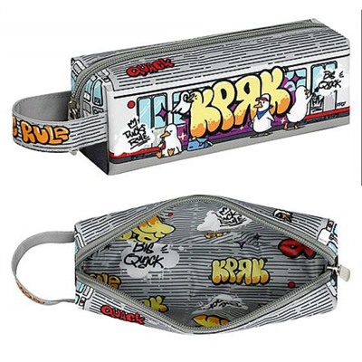 Пенал-косметичка 200х70х55 мм 71963 "УТКИ В МЕТРО" полиэстер, молния, сублимац. печать Феникс