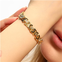 Браслет цепочка на руку ювелирная бижутерия Итальянское золото (покрытие желтое 14к), арт.213.295