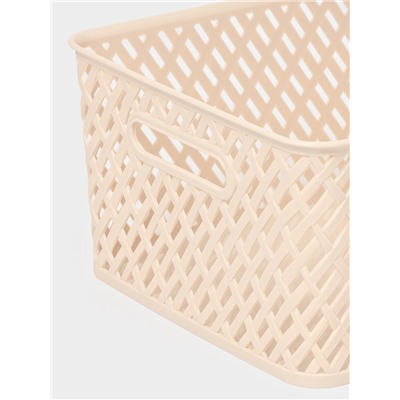 Корзина для хранения «Плетёнка», 35×29×17.5 см, бежевая