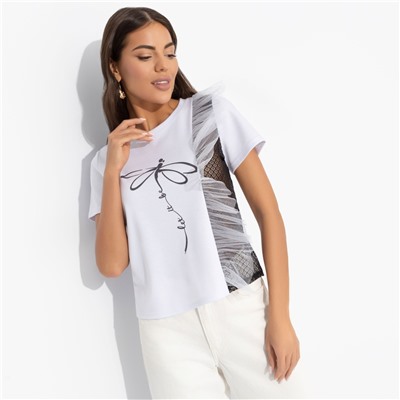 Футболка комбинированная с декором, Завоюй меня (дуэт)