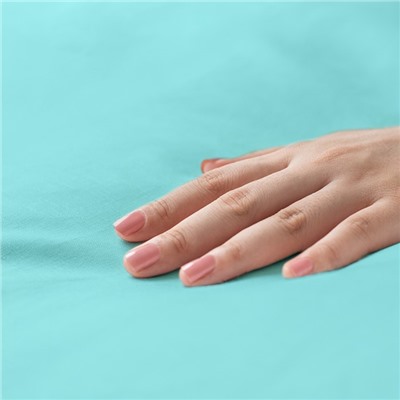 Простыня евро Ecotex «Моноспейс», 220×240 см, бирюзовая, сатин