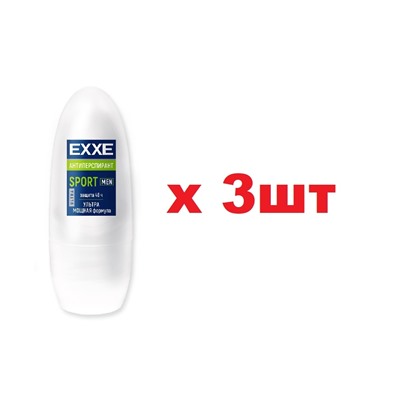 EXXE Дезодорант роликовый 50мл Sport Ultra синий муж 3шт