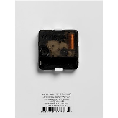 Часы настенные «Классика», плавный ход, d=30.5 см, чёрные