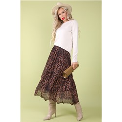 Юбка Синди (лео/коричневый)