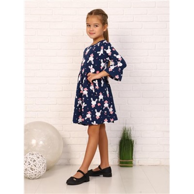 Платье Белая Зайка детское (Темно-синий)