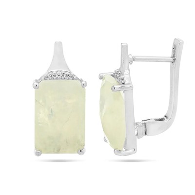 Серьги из серебра лунный камень, Теона
