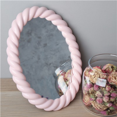 Зеркало настольное 16х21 см / 2360 /уп 72/ пластик (Белый)