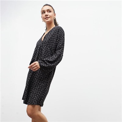 Платье мини женское MINAKU: Green trend, чёрное, размер 42