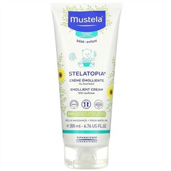 Mustela, Stelatopia, Emollient Cream with Sunflower, Fragrance Free, 6.76 fl oz (200 ml)