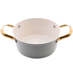 1133-1 Кастрюля алюминий тяжёлая 6,2л VALENTINA кован/алюм/нерж/ст MB (х6)