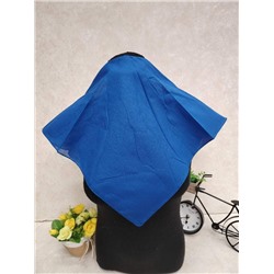 Платок косынка на голову и шею, хлопок, цвет ярко синий