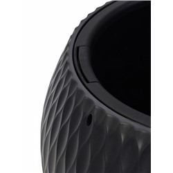 Кашпо для цветов «Жемчужина», 4 л, d=29 см, h=19.5 см, пластик, со вставкой, подвесное, цвет графитовый