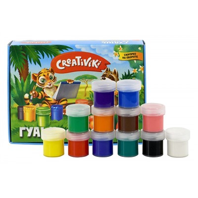 Гуашь 12цв 10мл КГ1210КР Creativiki