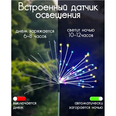 Уличный светильник "Фейерверк", украшение в новогоднюю ночь