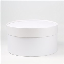Шляпная коробка шайба белая 18х10 Boxland