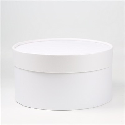 Шляпная коробка шайба белая 21х7 Boxland