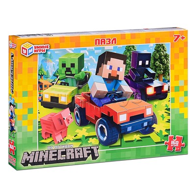 Пазлы 160 "По мотивам Minecraft" 285х190х33 мм.