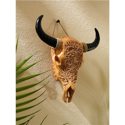 Сувенир интерьерный «Череп буйвола», 15×16×7 см, полирезин