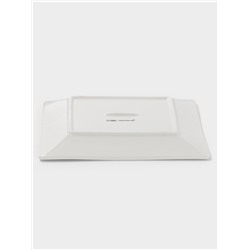 Тарелка квадратная Доляна White Labe, 20×2 см, фарфор, белая