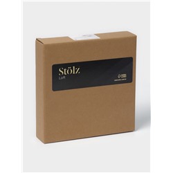 Полка для ванной Stölz, угловая с крючками, чёрная