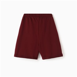 Шорты женские, цвет бордовый, размер 56