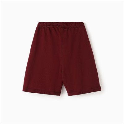 Шорты женские, цвет бордовый, размер 56