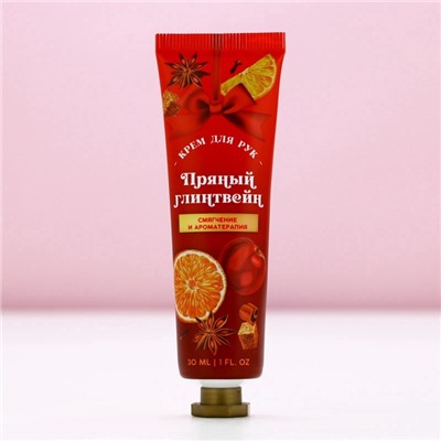 Крем для рук новогодний, 30 мл, аромат пряного глинтвейна, Чистое счастье