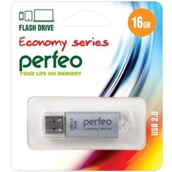 USB-флеш-накопитель PERFEO 16GB E01 Silver economy series Perfeo