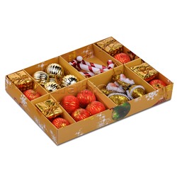 Набор новогодних украшений "С Новым годом!" (3см.* 24шт.)