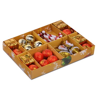 Набор новогодних украшений "С Новым годом!" (3см.* 24шт.)