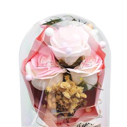 Светильник "Букет роз" в коробке (розовый)