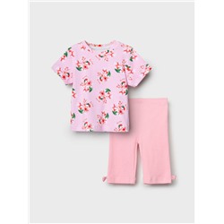 Комплект детский трикотажный для девочек: джемпер (футболка), брюки (легинсы укороченные)