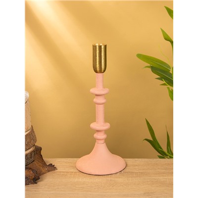 Подсвечник на 1 свечу «Пудровый», 10×10×26 см