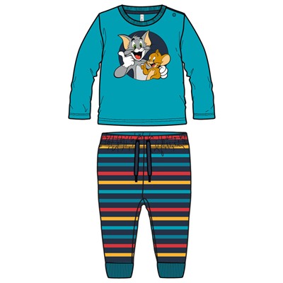 Комплект детский трикотажный для мальчиков: фуфайка (футболка с длинными рукавами), брюки