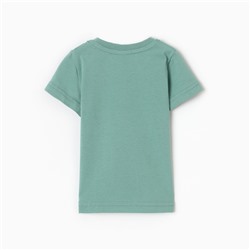 Футболка для мальчика, цвет шалфей, рост 80 см