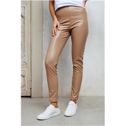 Леггинсы из экокожи 339BEG (Бежевый)