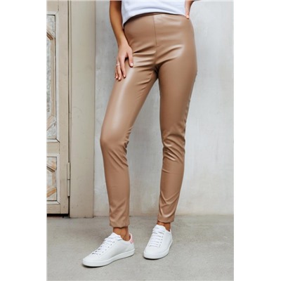 Леггинсы из экокожи 339BEG (Бежевый)