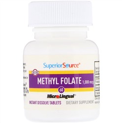 Superior Source, метилфолат, 1000 мкг, 60 таблеток