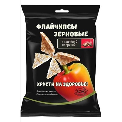 Флайчипсы зерновые с копченой паприкой 40г ЭКОПРОДУКТЫ, 1194110