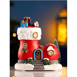 Светодиодная фигура «Волшебный сапожок», 13×11 см, 4 LED, от батареек АААx2, свечение тёплое белое