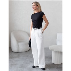 Футболка из трикотажа в широкий рубчик