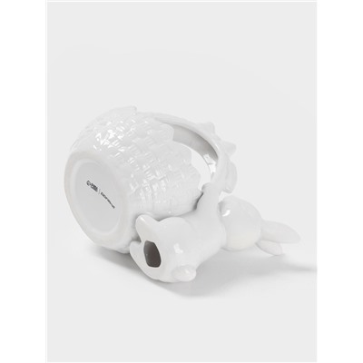 Конфетница Доляна «Зайка», 450 мл, 20×13×16.3 см, доломит, белая