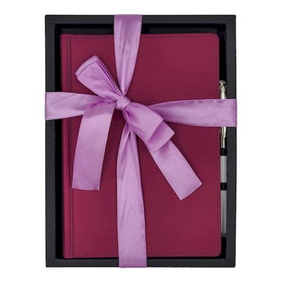Подарочный набор Ежедневник недатированный А5 272 стр. "VELVET" (ТЕМНО-РОЗОВЫЙ)+ ручка 3-115/38-2 Bruno Visconti