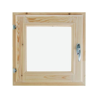 Деревянное окно для бани, 40×40 см, двойное стекло, «Добропаровъ»