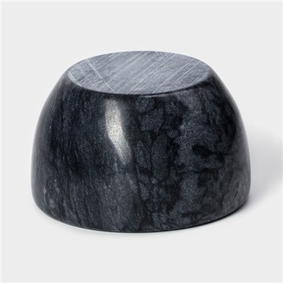 Банка для сыпучих Magistro Marte, мрамор, 150 мл, d=10 см, чёрная